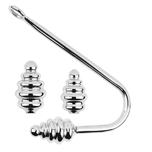 Screw-in GreatBenefit 8826 Hook Anal Ribbed Set 0818